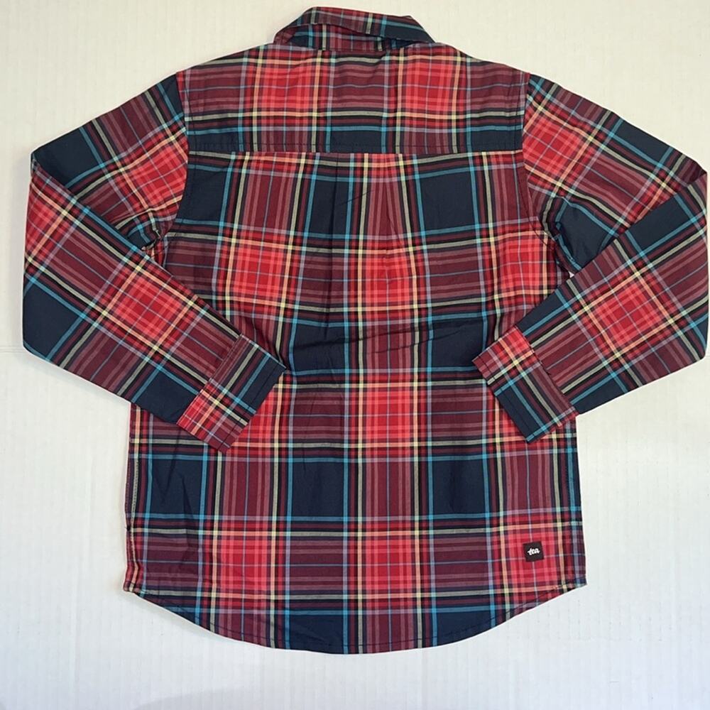 Tea Collection Plaid Button Up Shirt (Matsuri Plaid), 5 - NWT - Picture 6 of 7